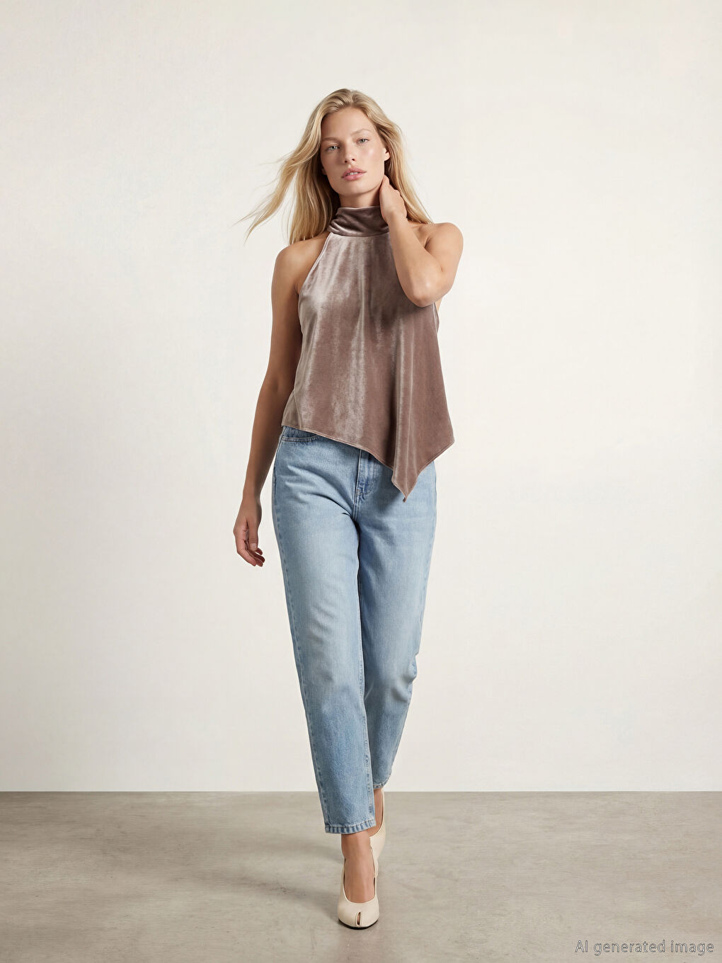 İndigo Mom Fit Kadın Jean Pantolon