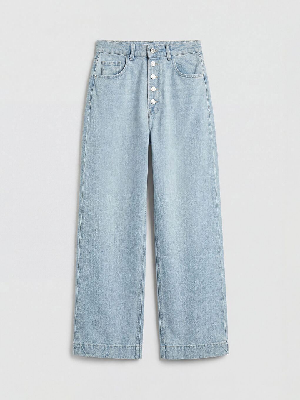 İndigo Wideleg Kadın Jean Pantolon-4