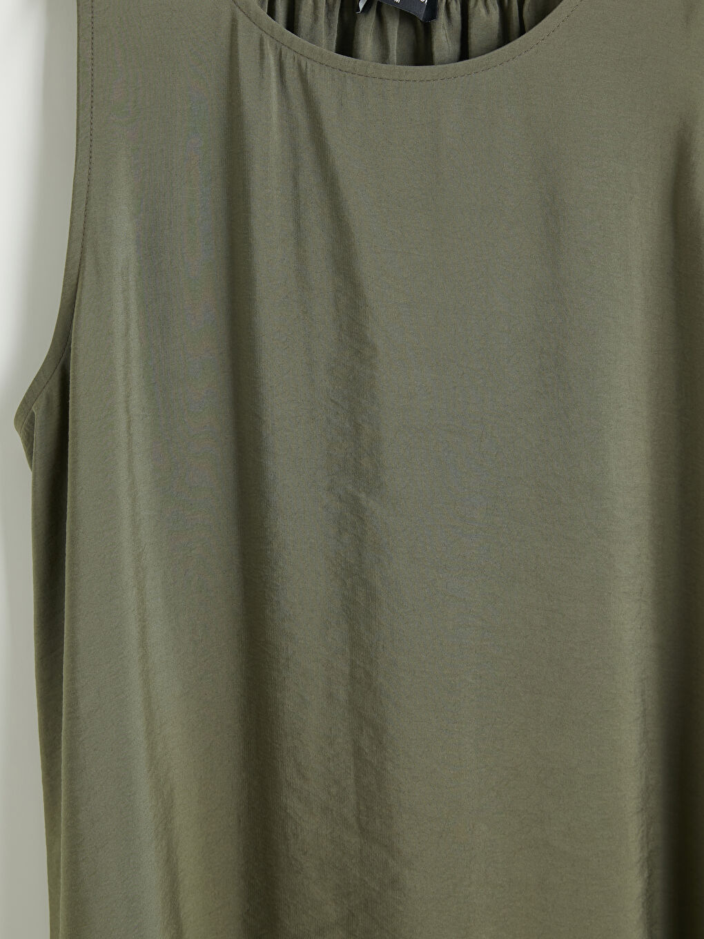 Yeşil Bisiklet Yaka Modal Karışımlı Elbise-2