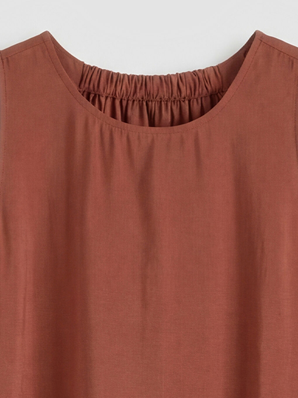 Turuncu Bisiklet Yaka Modal Karışımlı Elbise-2