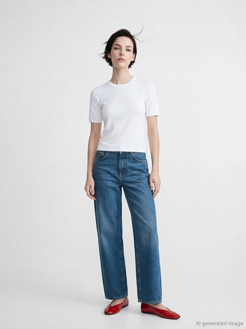 İndigo Wideleg Kadın Jean Pantolon	