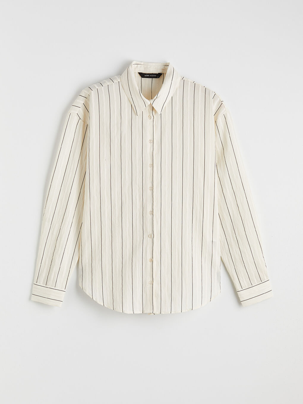 Siyah Çizgili Kadın Gömlek-5