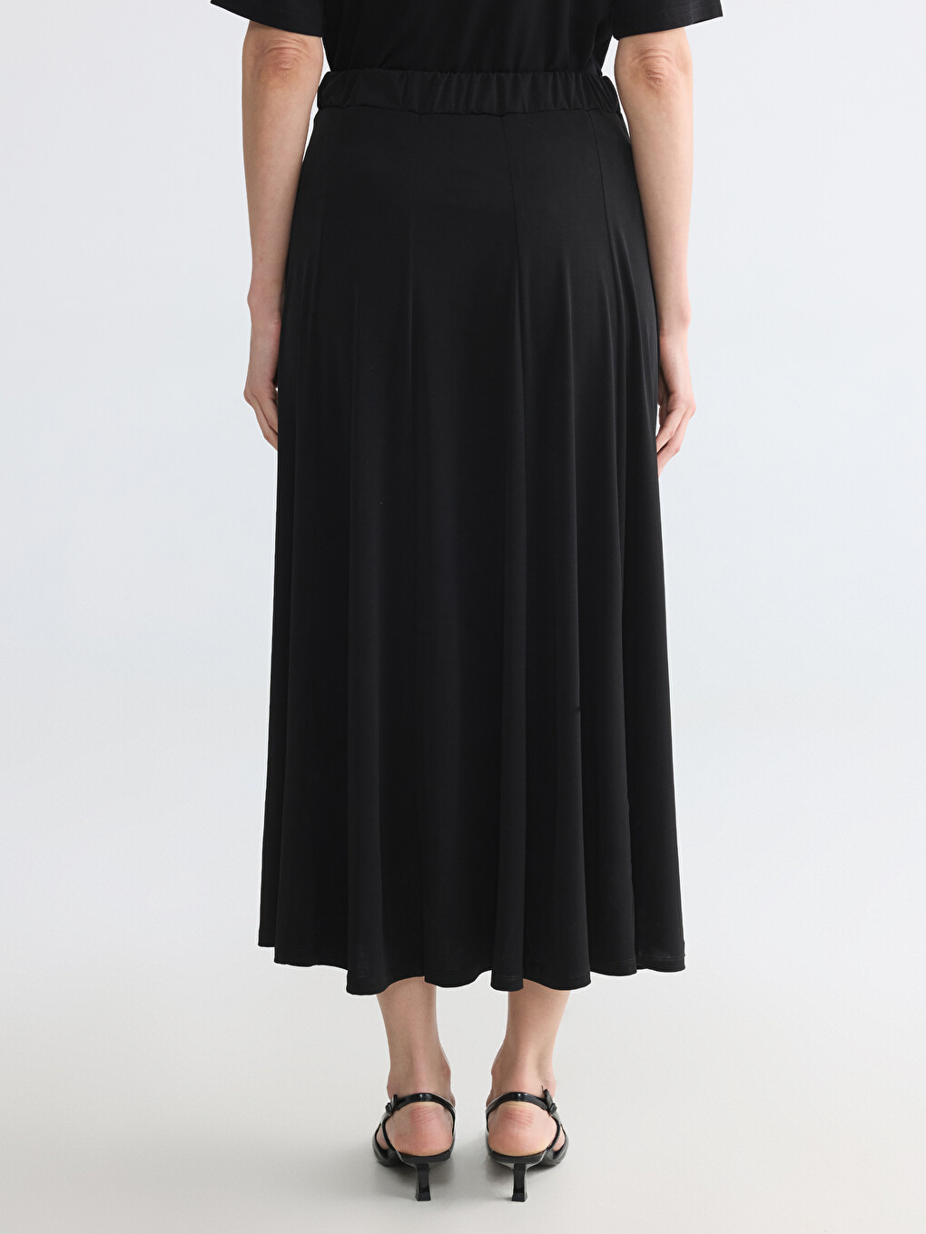 Elastic Waist Pleated Skirt-6