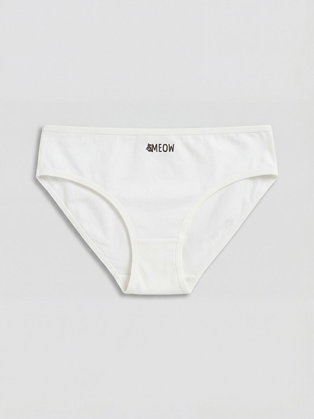 Ekru Baskılı Bikini Külot