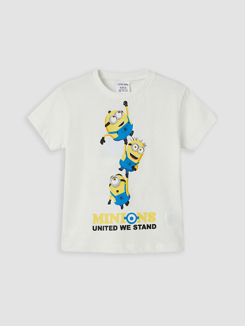 Ekru Minions Baskılı Erkek Bebek Takım-1