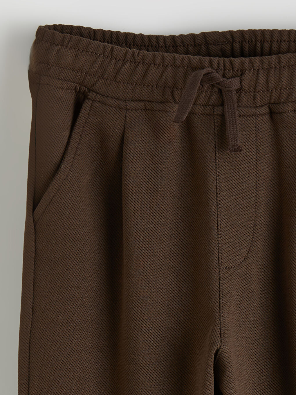 Kahverengi Beli Lastikli Erkek Çocuk Pantolon-1