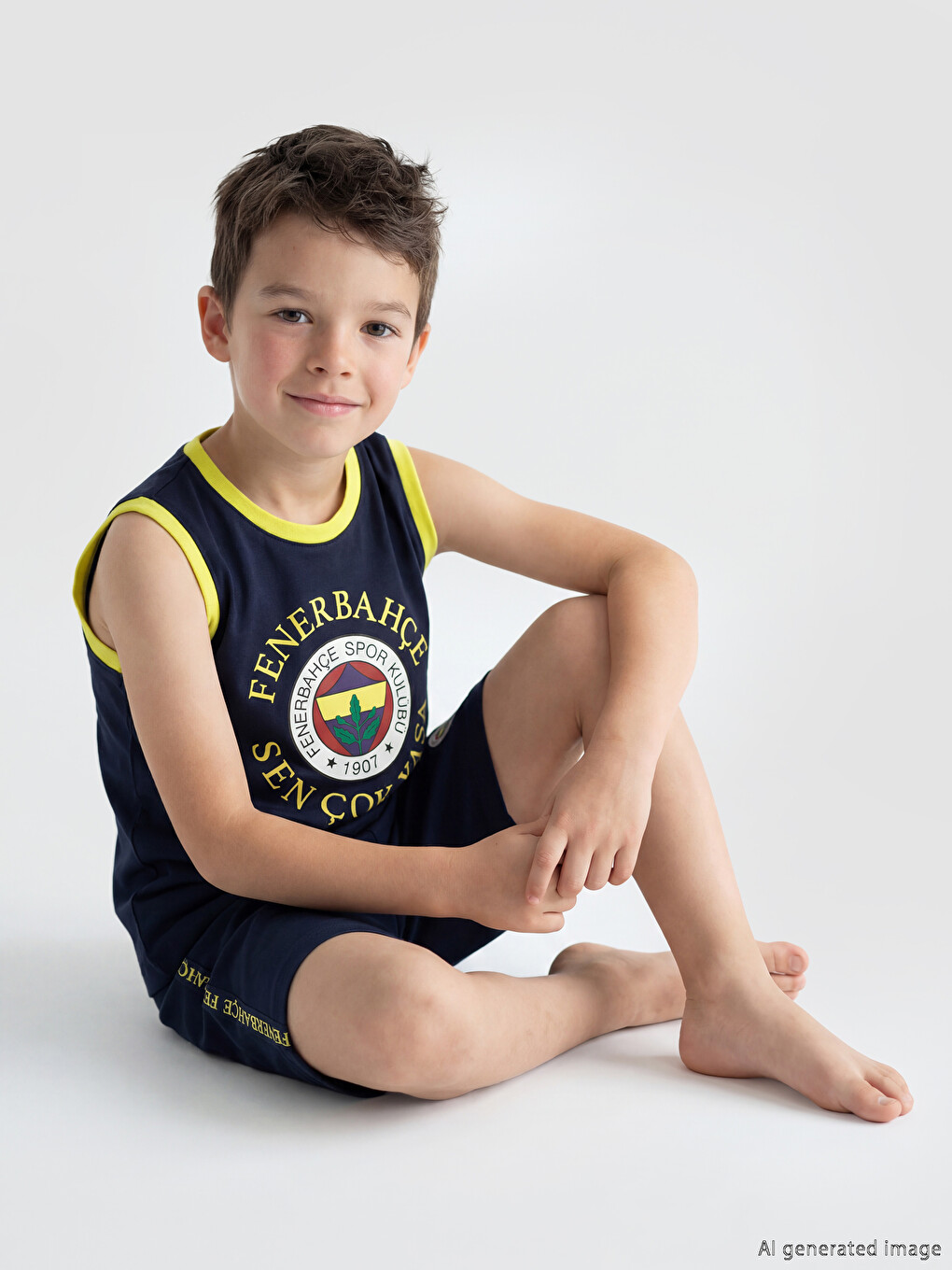 Lacivert Fenerbahçe Baskılı Erkek Çocuk Pijama Alt