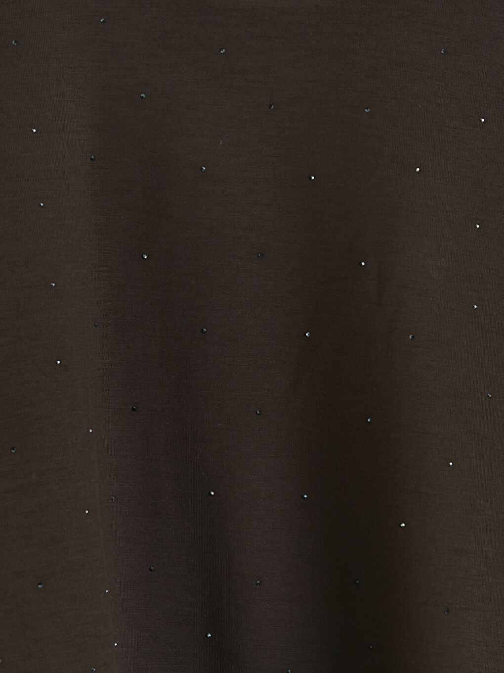 Kahverengi Taşlı Soft Touch Oversize Kadın Sweatshirt-3