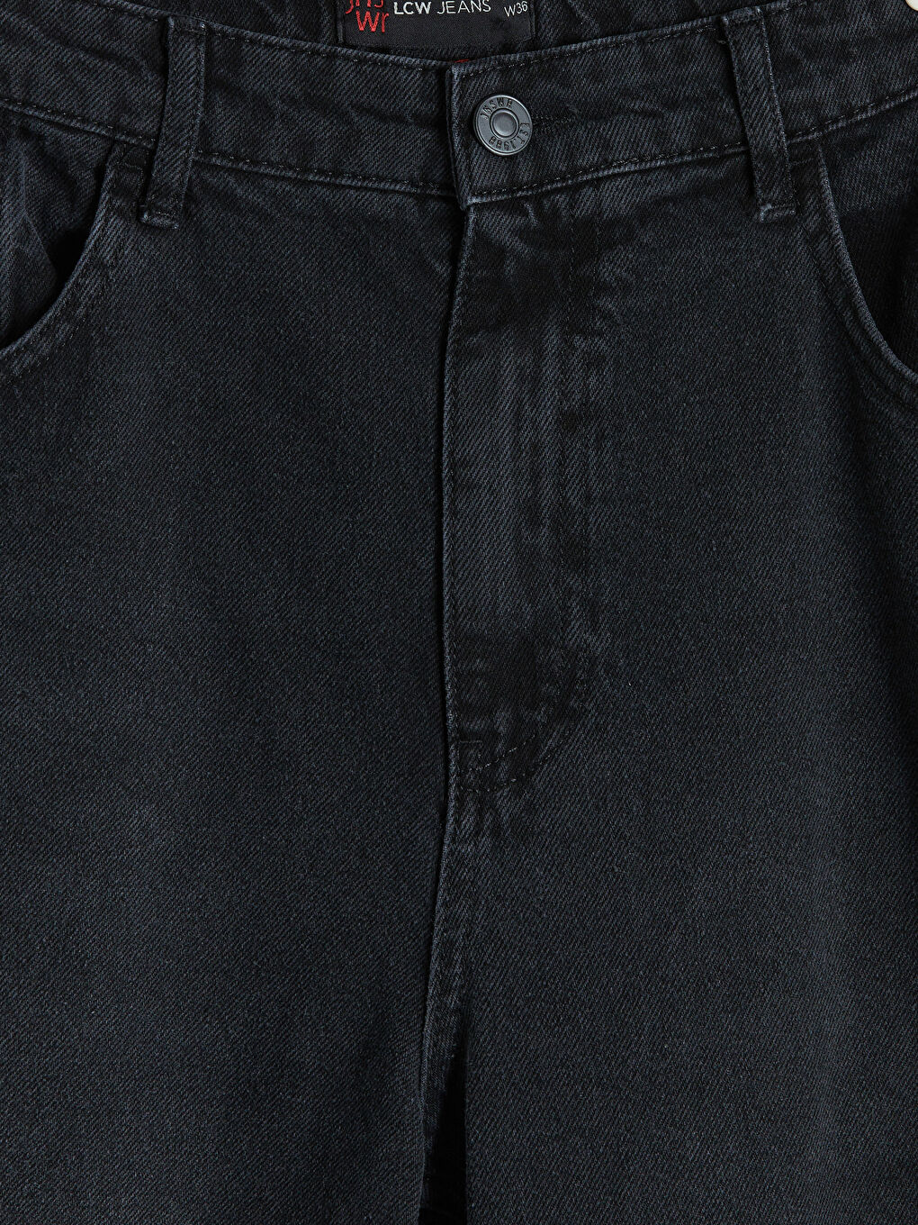 Siyah 745 Baggy Fit Erkek Jean Pantolon-1