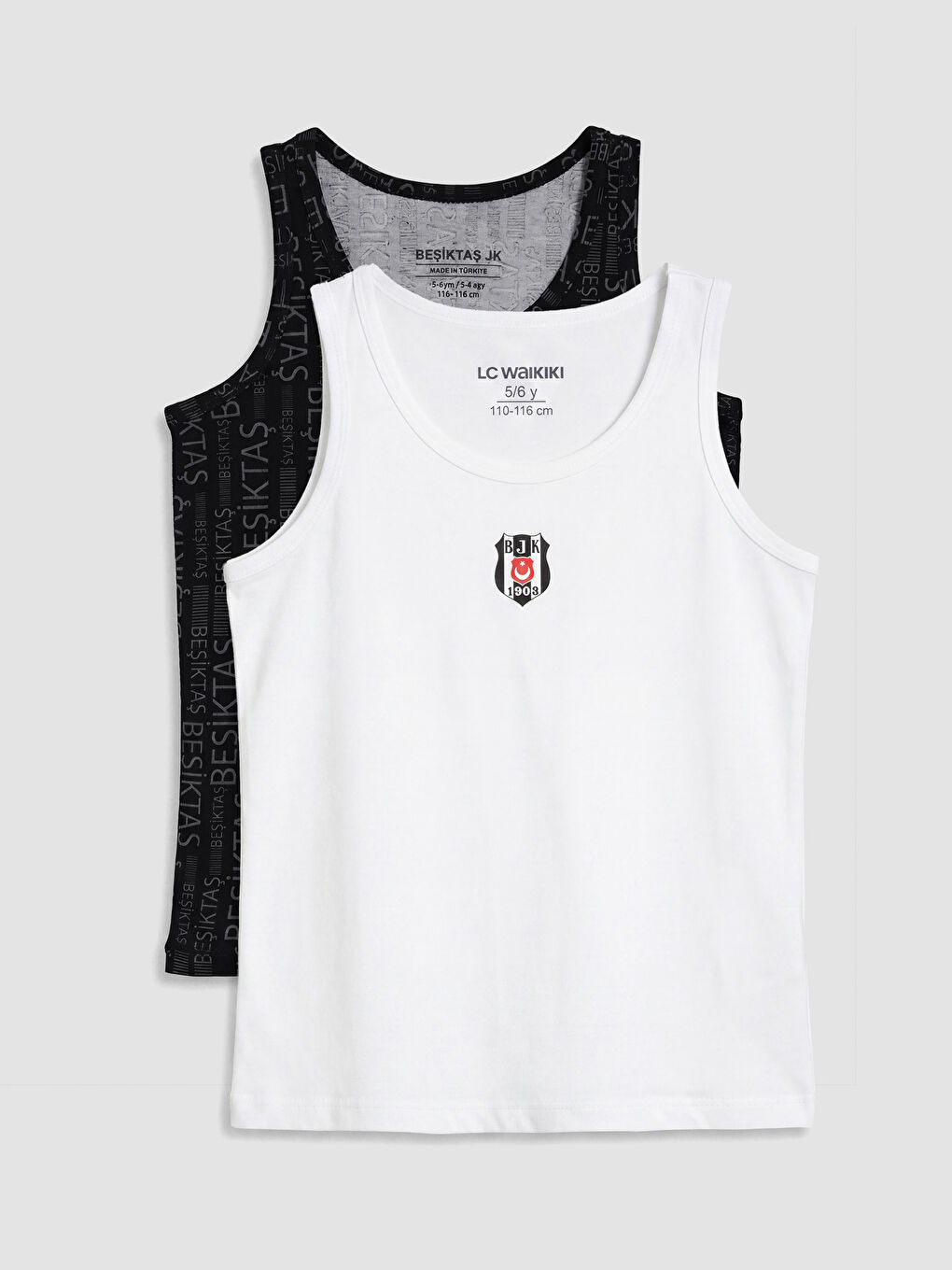 Siyah Beşiktaş Baskılı Erkek Çocuk Atlet 2'li