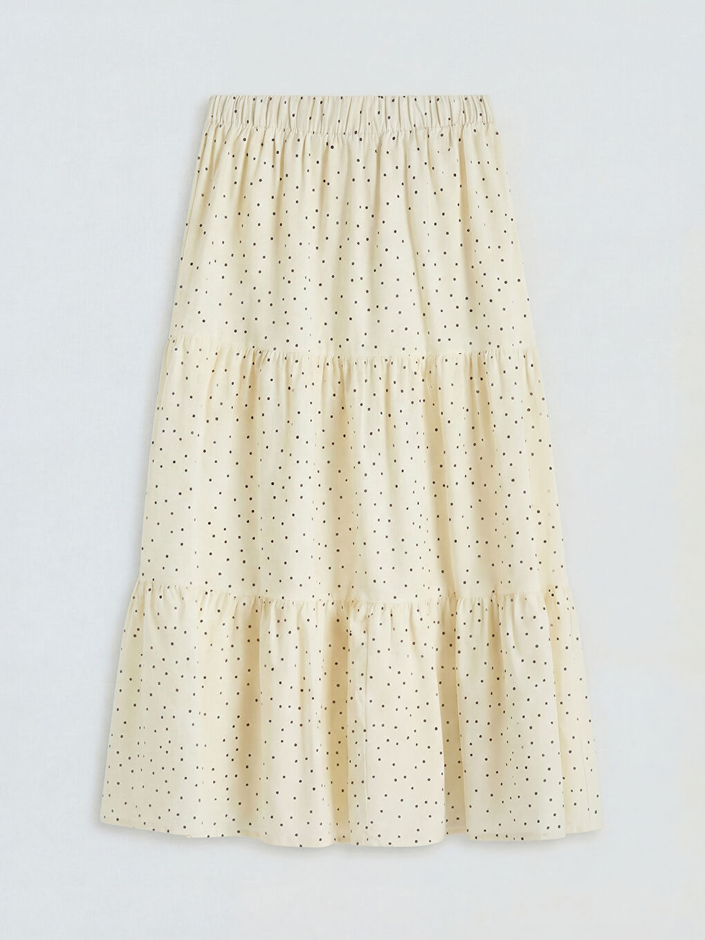 Siyah Puantiyeli Katkat Midi Etek-1