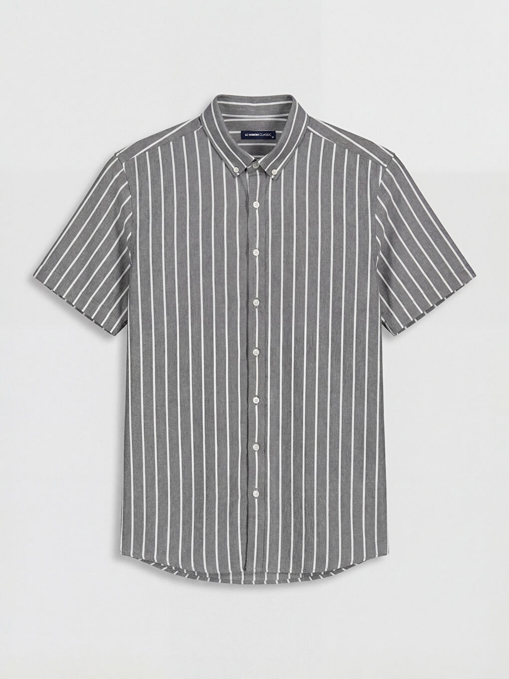 Kahverengi Regular Fit Çizgili Erkek Gömlek-4