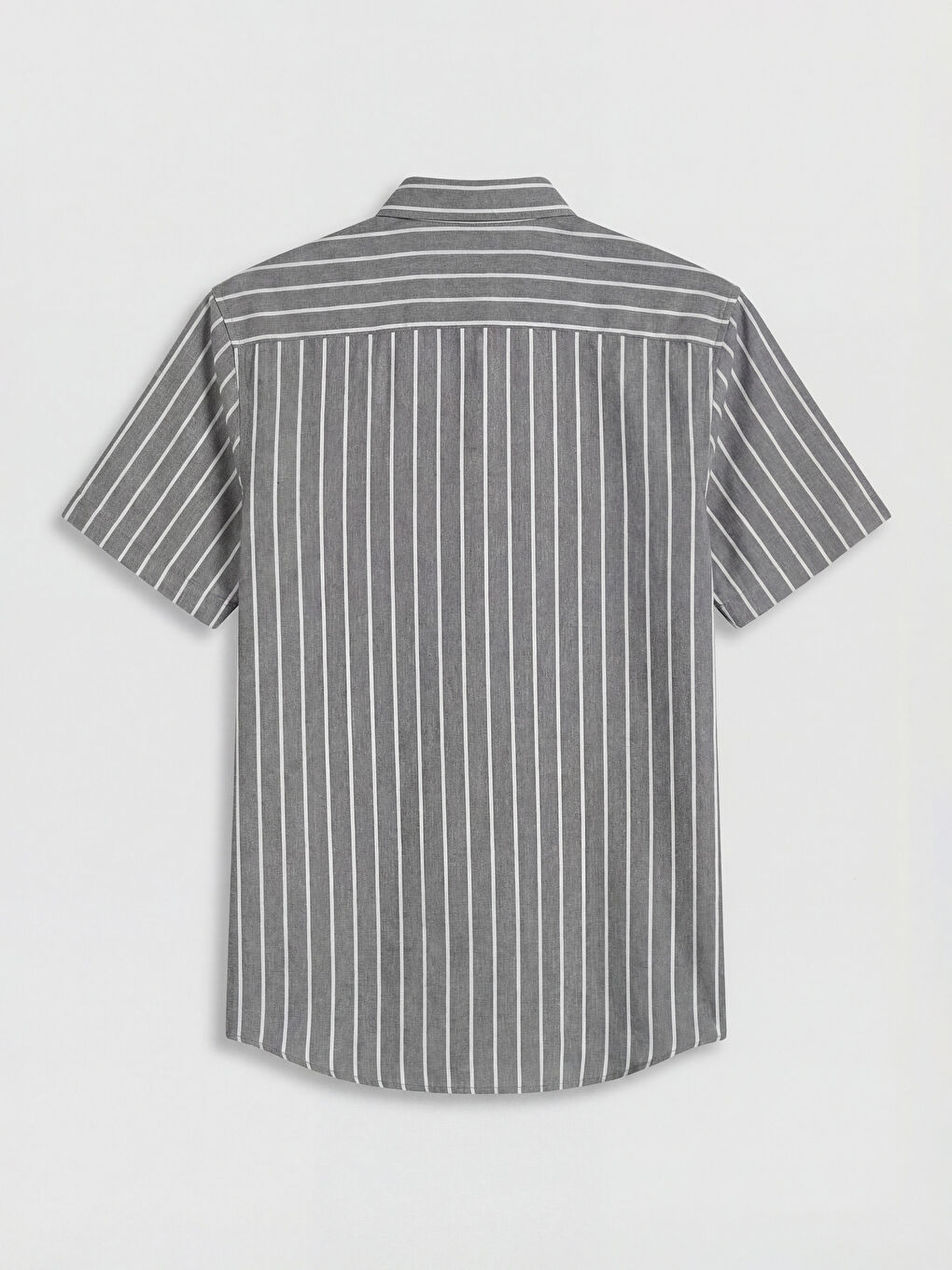 Kahverengi Regular Fit Çizgili Erkek Gömlek-5