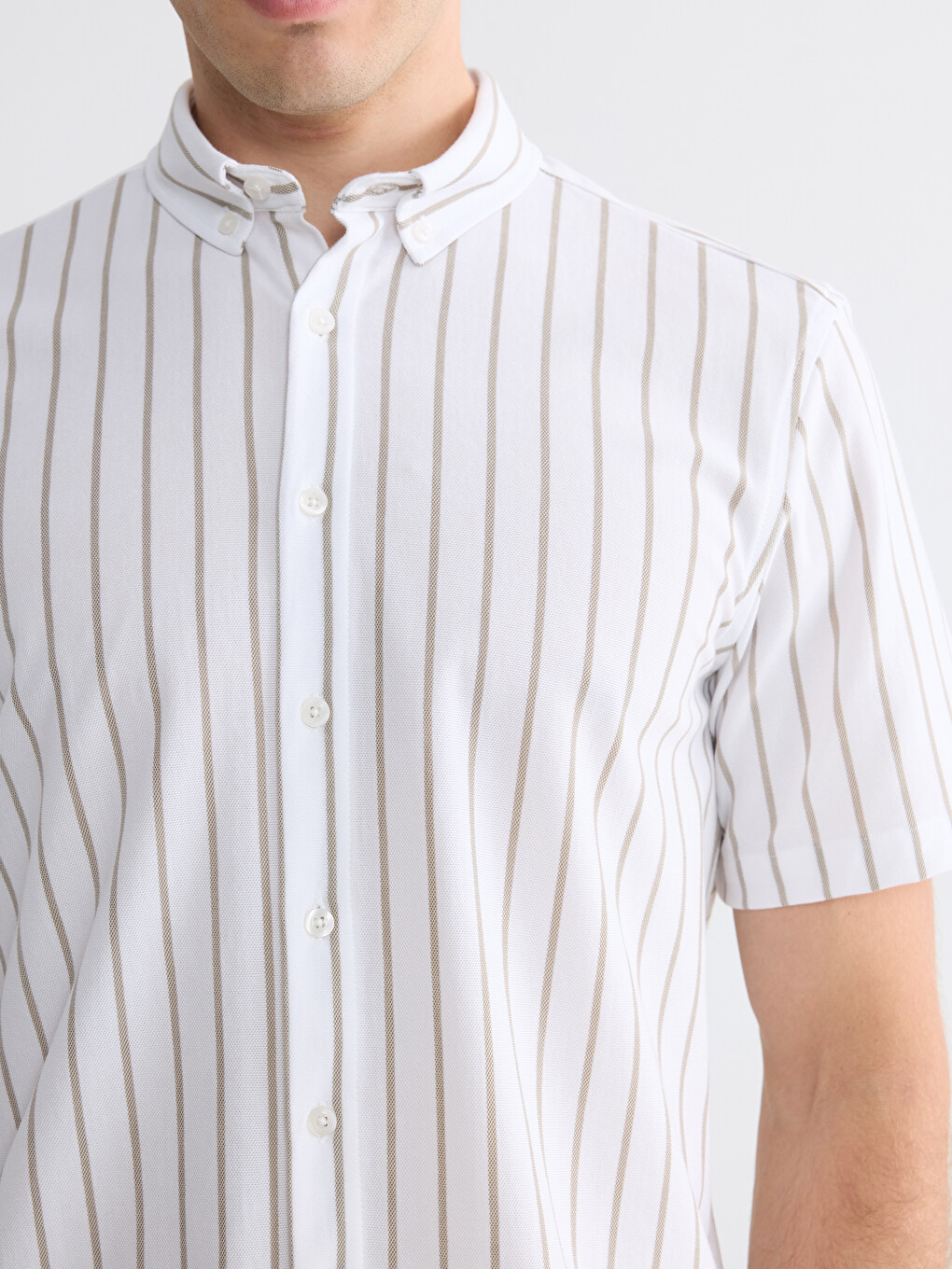 Regular Fit Striped Oxford Men's Shirt-3