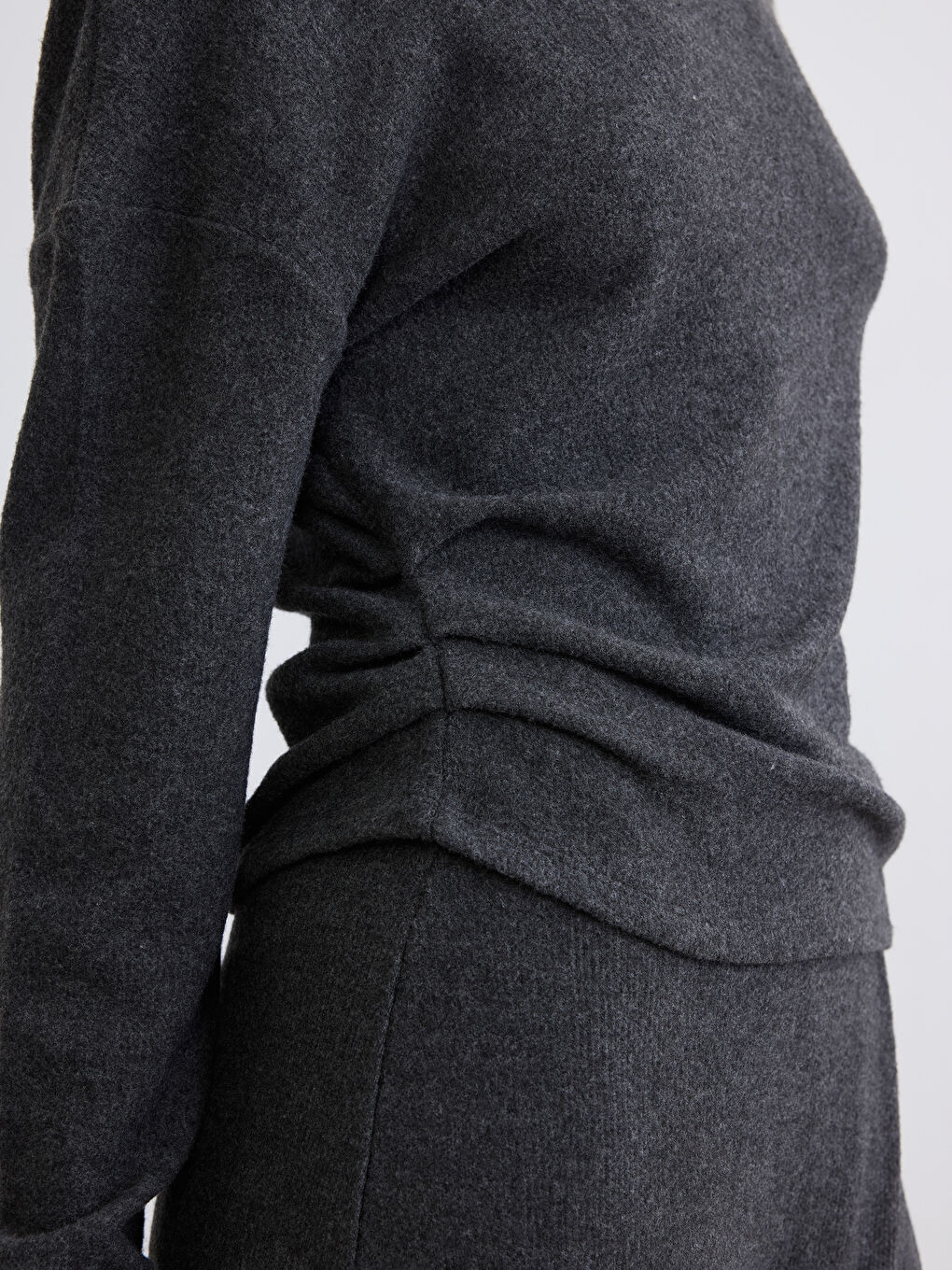 Slash Neck Ruched Blouse-3