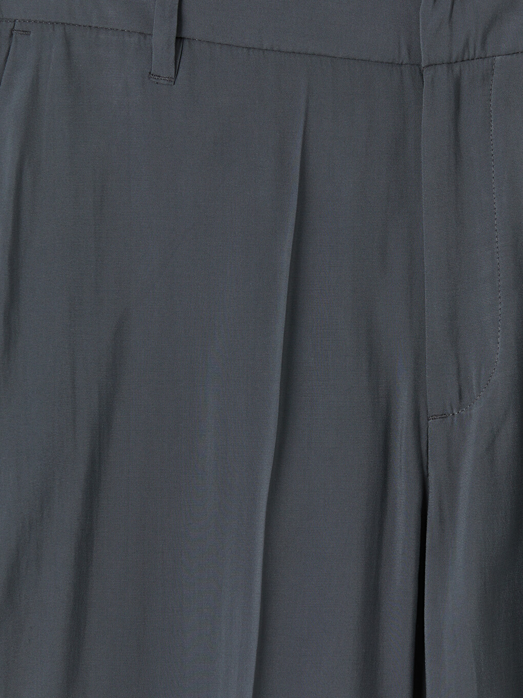 Pleated Women's Fabric Trousers-2