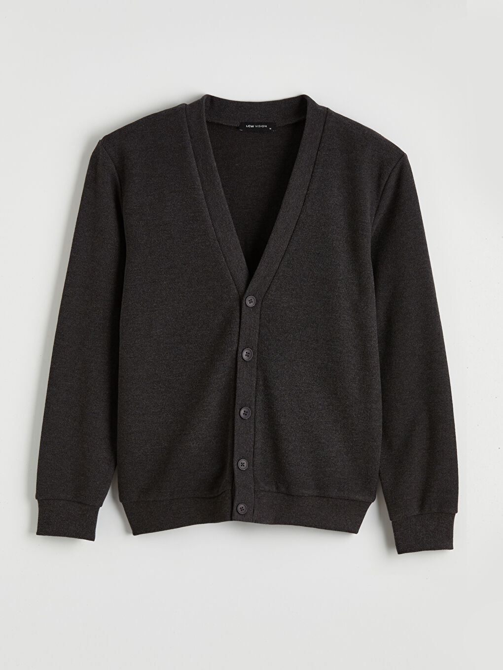 Antrasit V Yaka Erkek Hırka-4