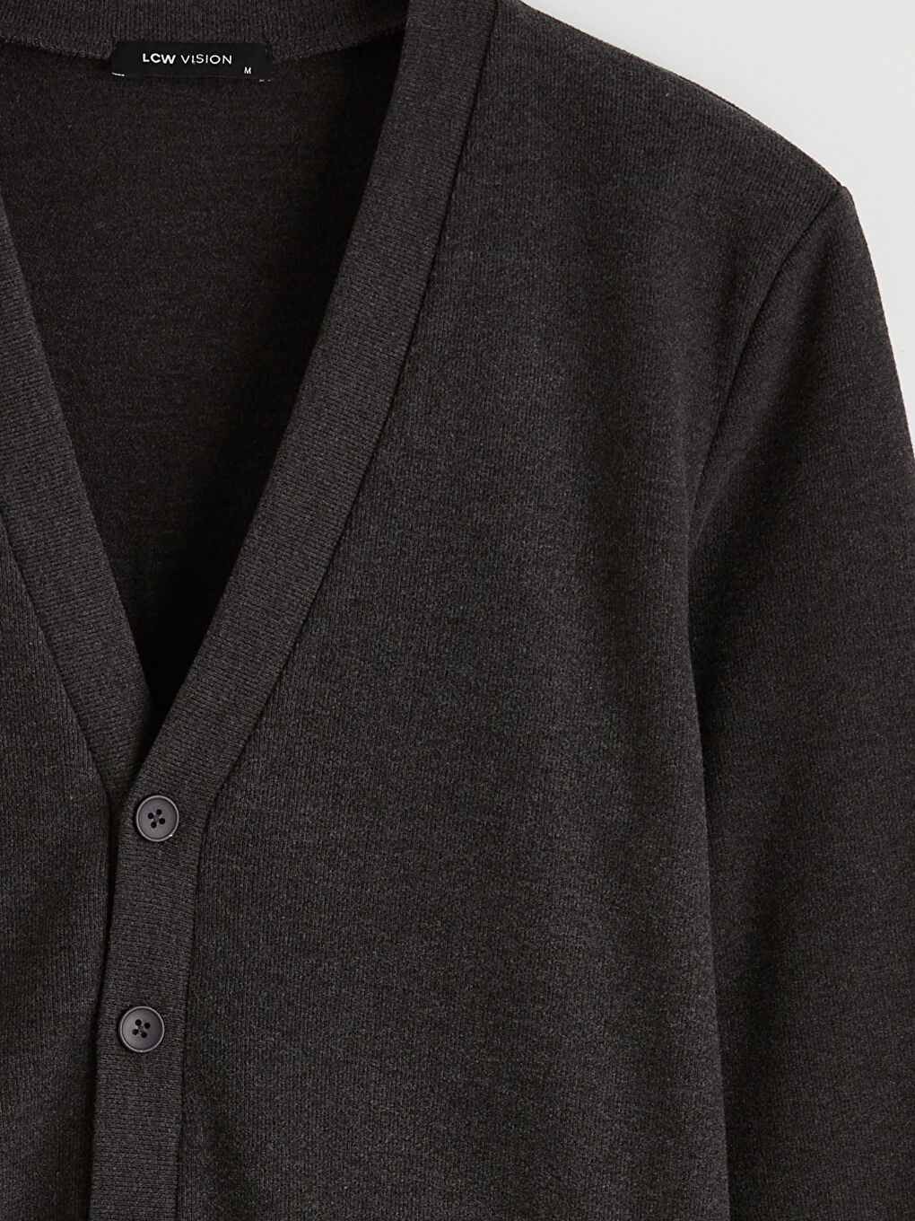 Antrasit V Yaka Erkek Hırka-6