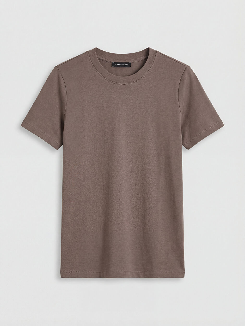 Kahverengi Bisiklet Yaka Kadın Tişört