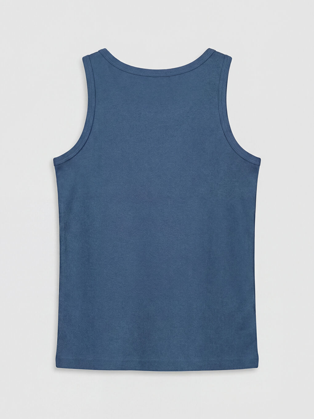 Beyaz Bisiklet Yaka Erkek Çocuk Atlet-1