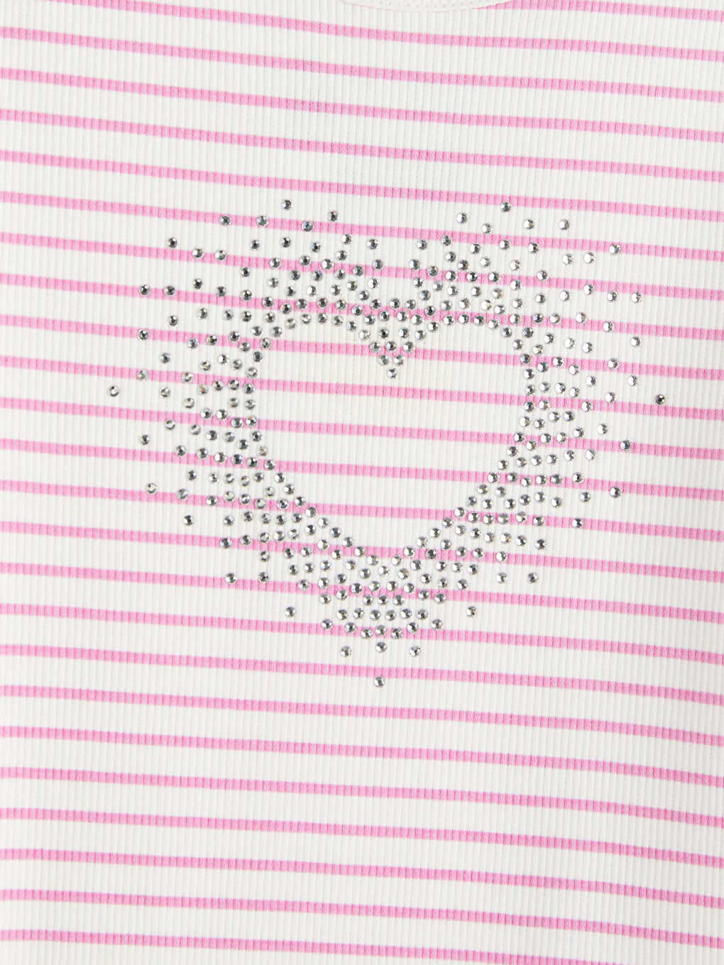 Lila Taşlı Kız Çocuk Fitilli Tişört-2