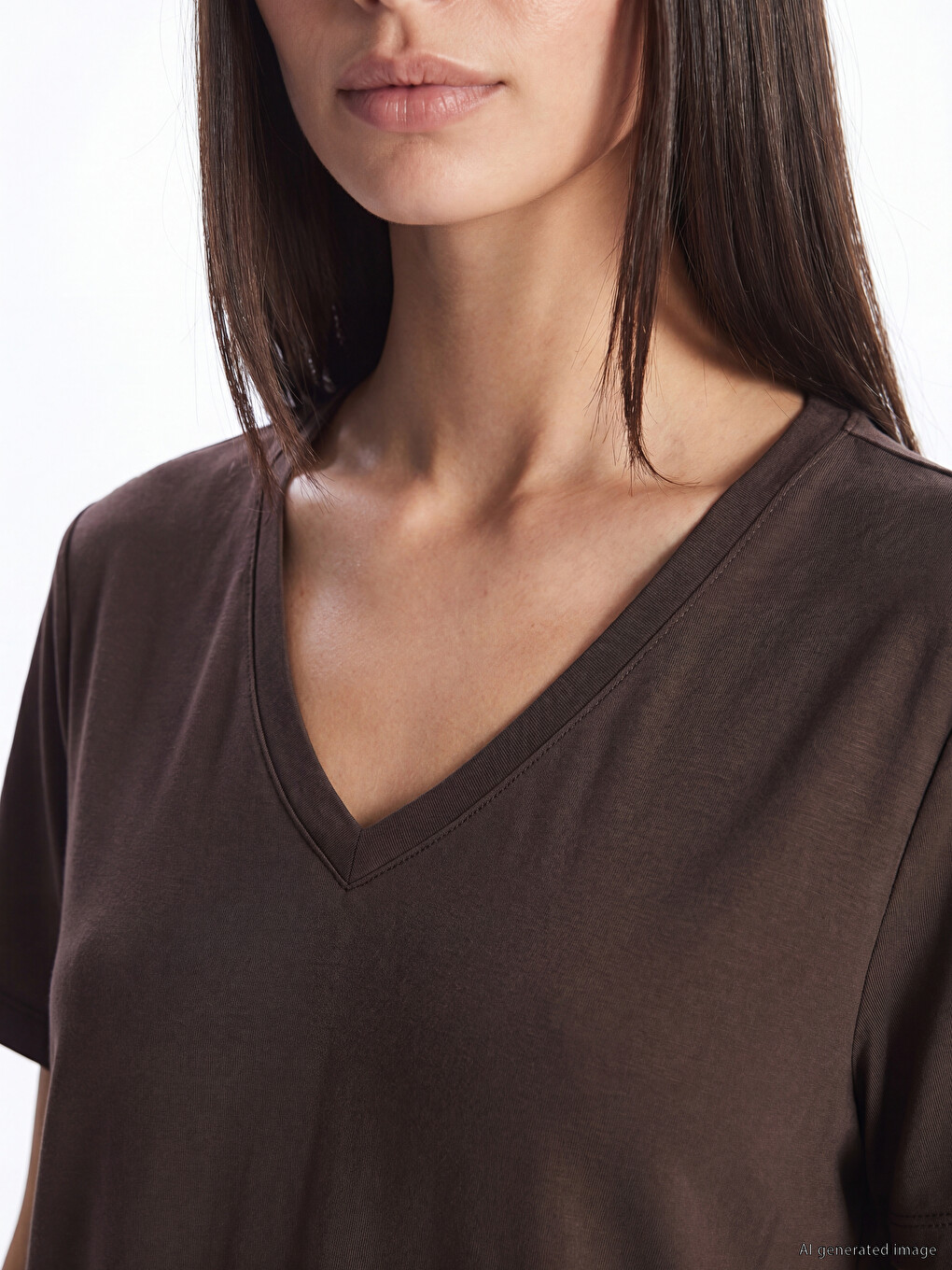 V Neck Women's T-Shirt-2