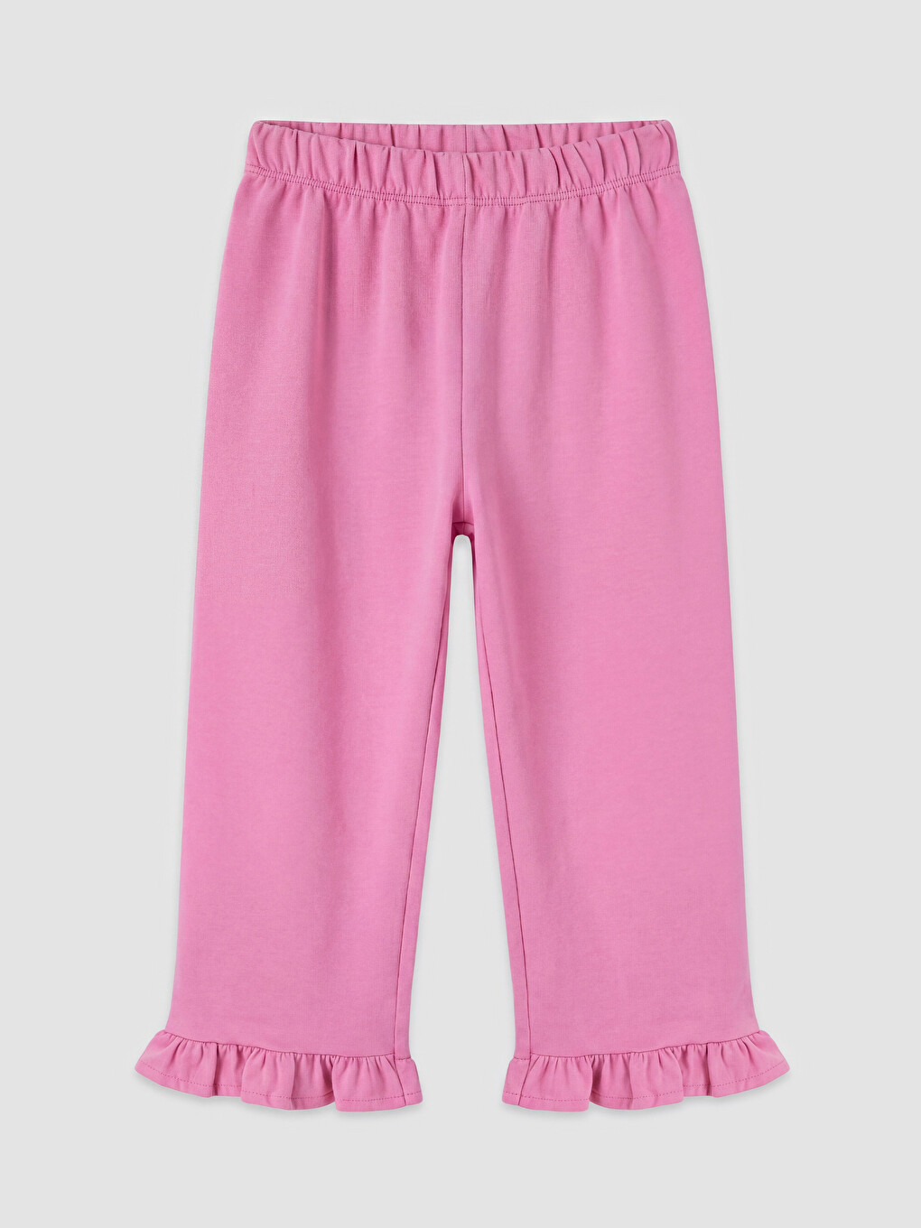 Pembe Kız Çocuk Fırfırlı Eşofman Altı