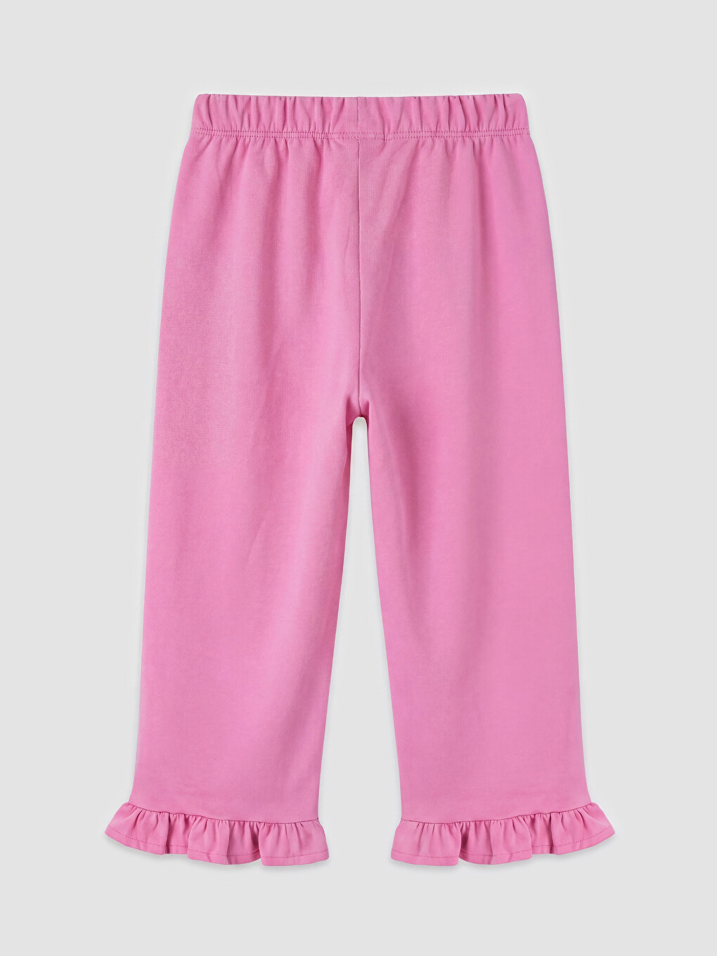 Pembe Kız Çocuk Fırfırlı Eşofman Altı-1