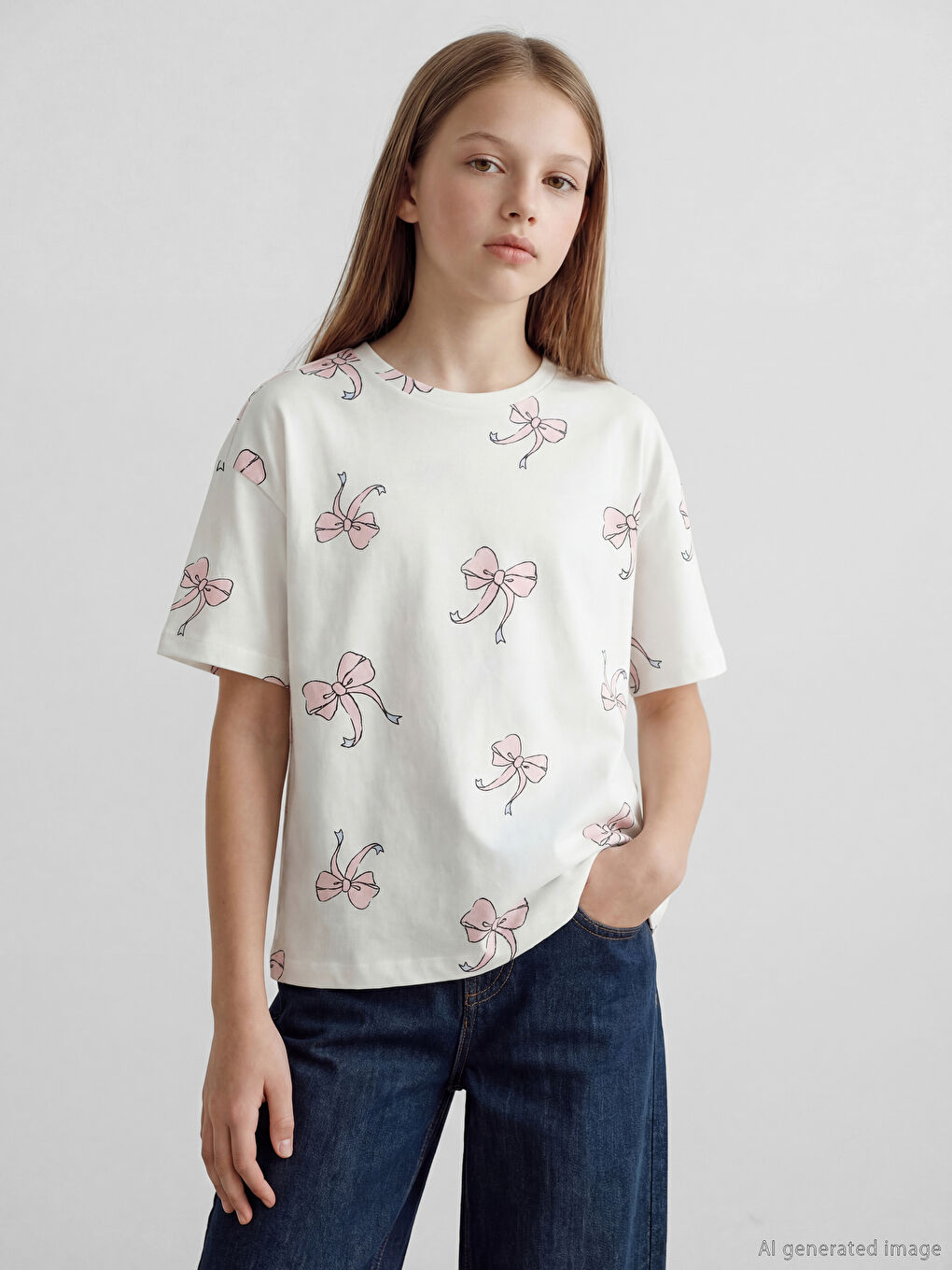 Ekru My Melody Baskılı Kız Çocuk Tişört 3'lü-3