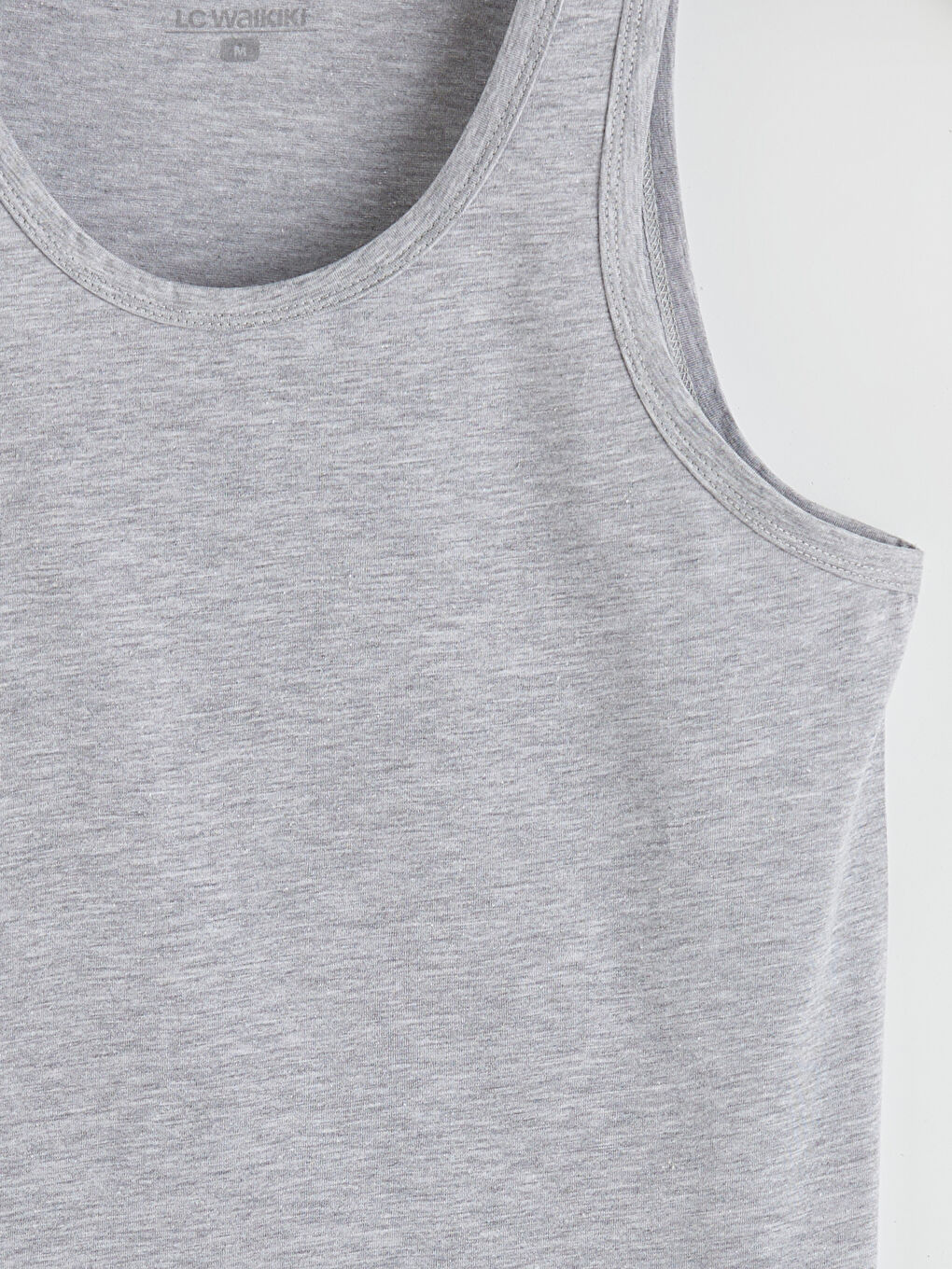 Siyah U Yaka Penye Erkek Atlet 5'li -4