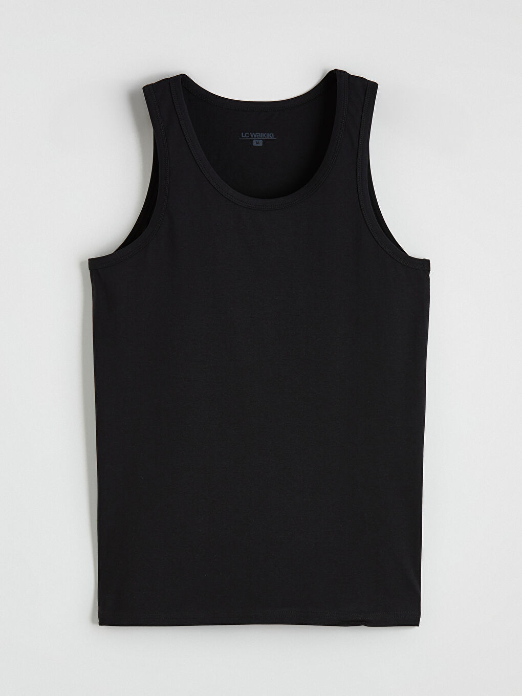 Siyah U Yaka Penye Erkek Atlet 5'li -8