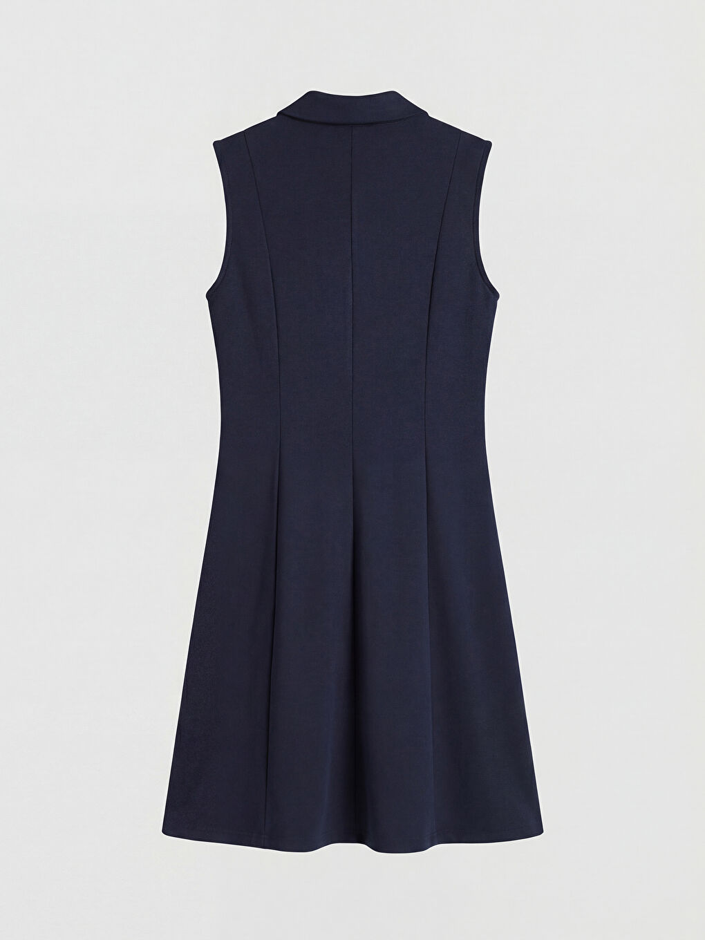 Lacivert Polo Yaka Soft Touch Elbise-1