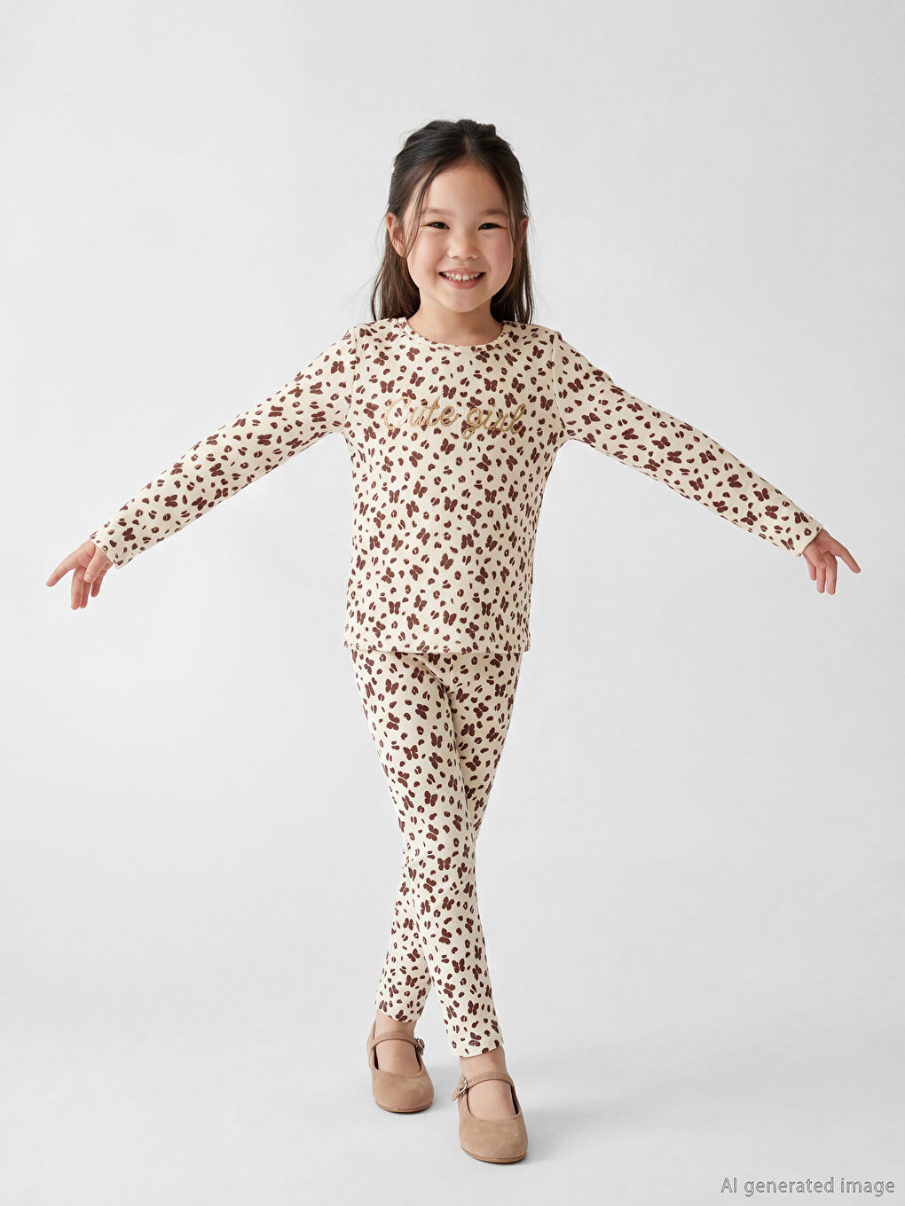 طماق مضلع مطبوع للبنات