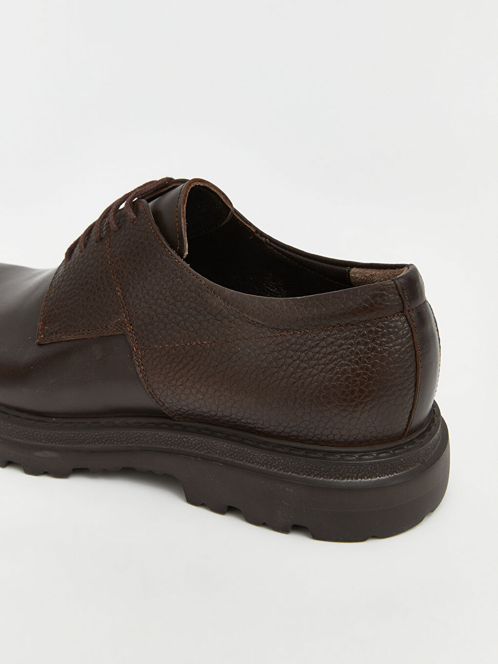 Kahverengi Hakiki Deri Erkek Klasik Ayakkabı-4