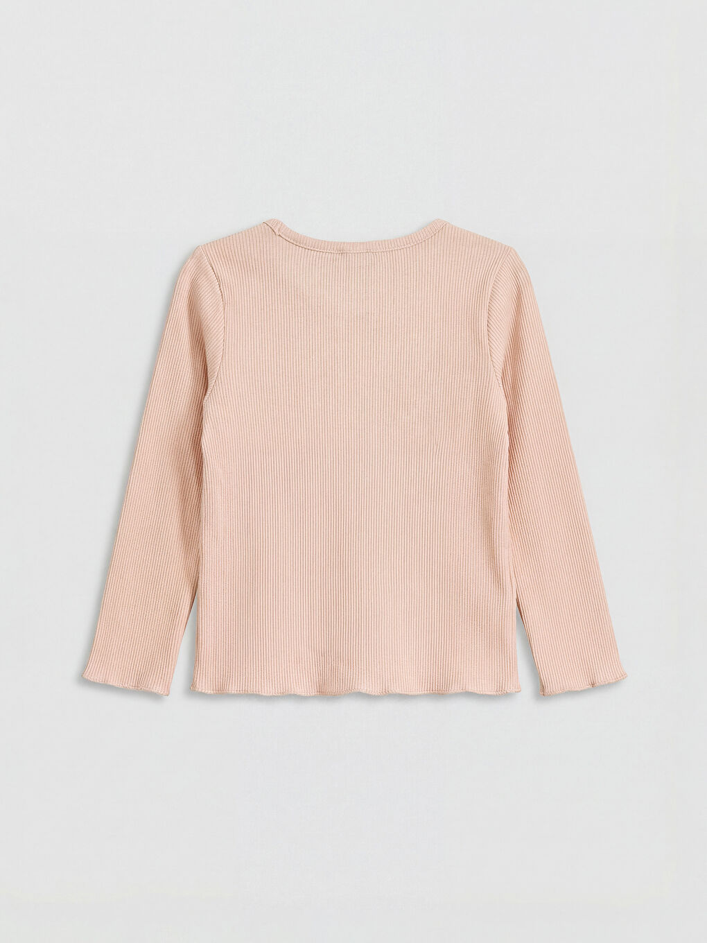 Pembe Çiçek Aplikeli Fitilli Kız Çocuk Tişört-3