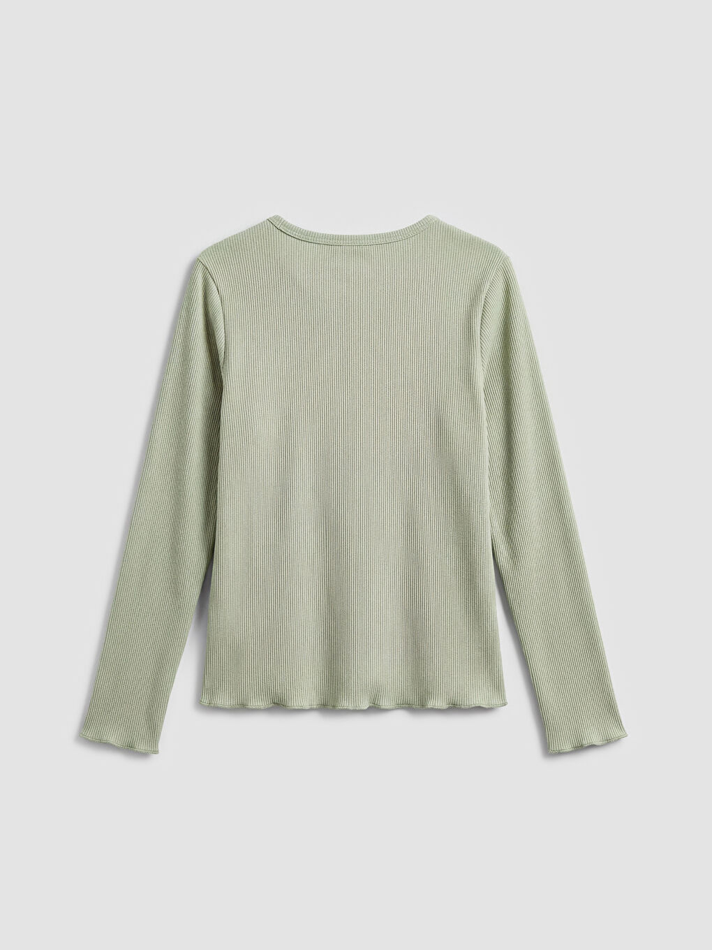 Yeşil Çiçek Aplikeli Kız Çocuk Bluz-1