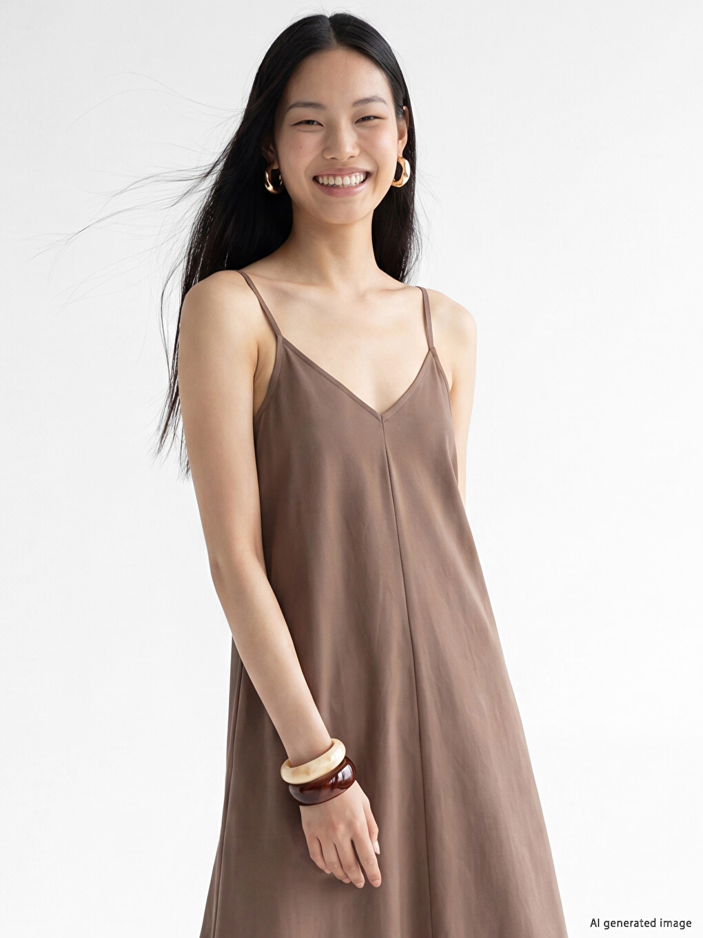 Woman Brown Dress-1