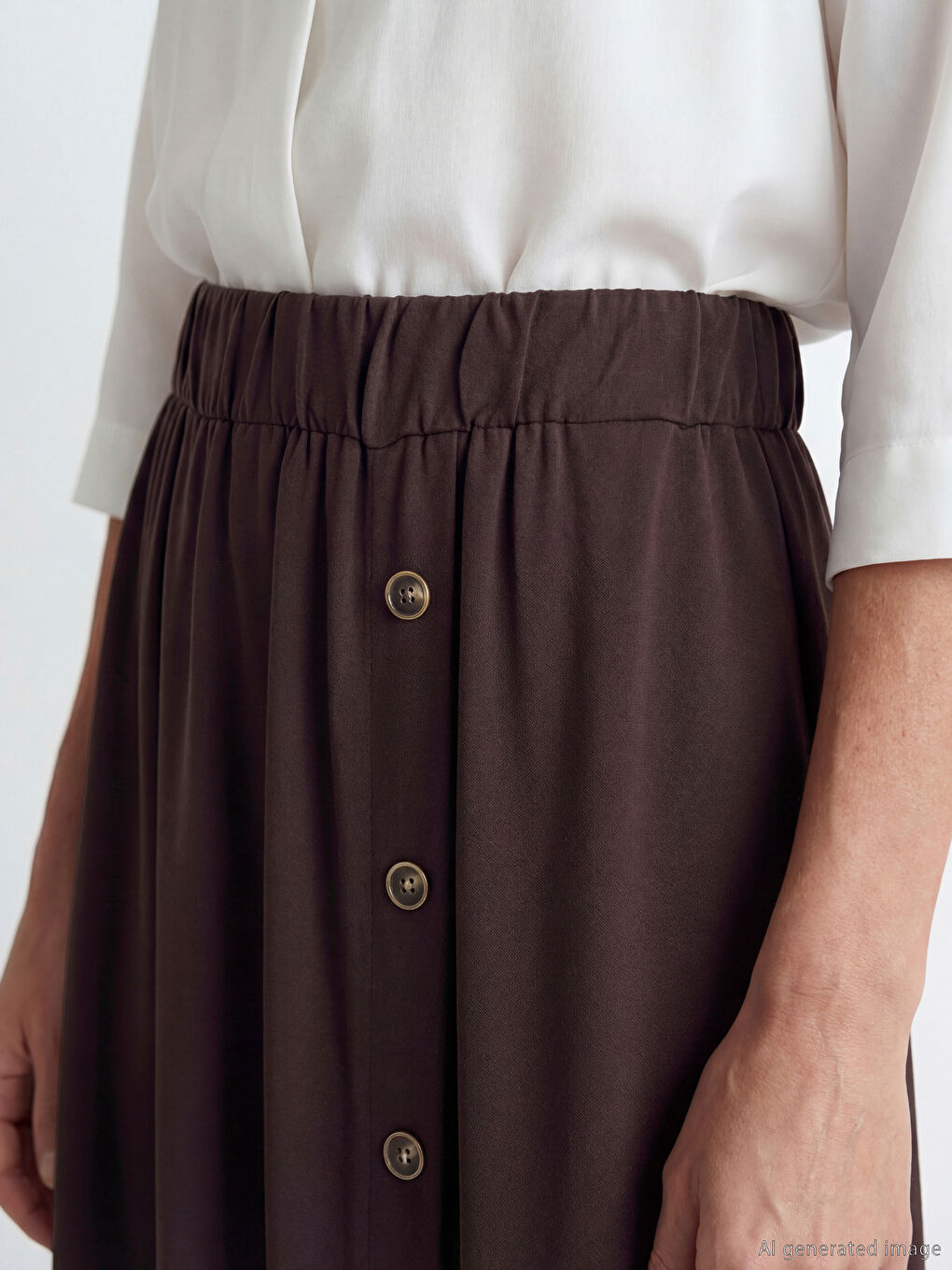 Kahverengi Beli Lastikli A Kesim Belmando Etek-2