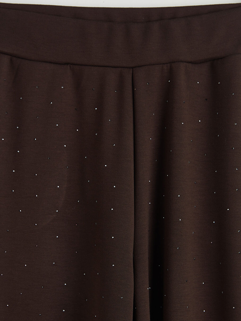 Kahverengi Taşlı Soft Touch Kadın Eşofman Altı-2