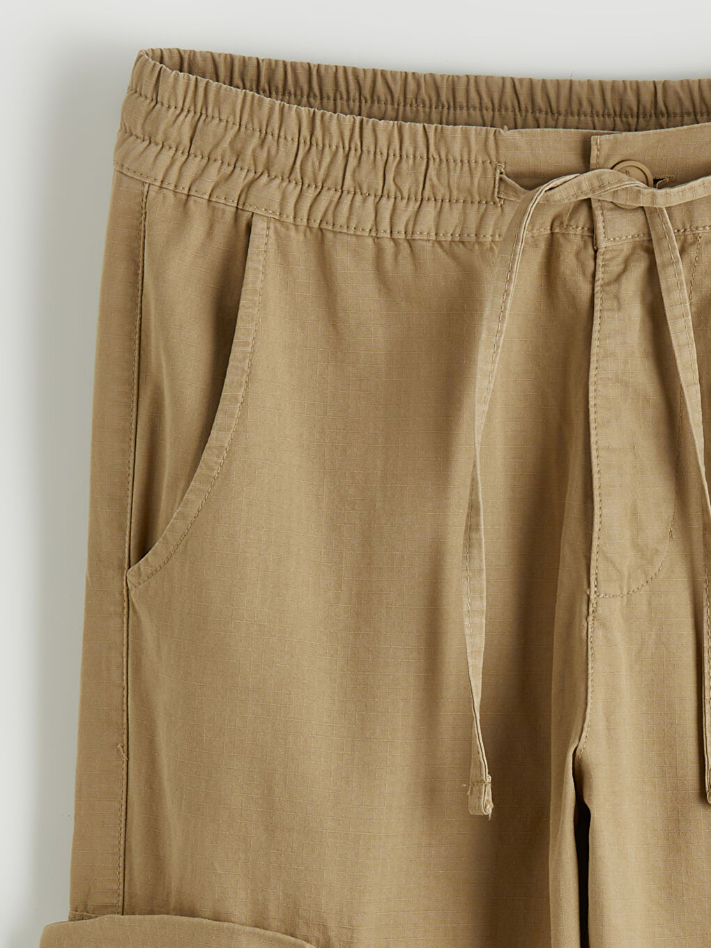 Bej Rahat Kalıp Erkek Kargo Pantolon-5