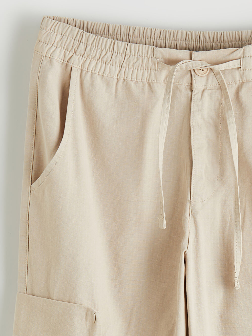 Bej Rahat Kalıp Erkek Kargo Pantolon-5