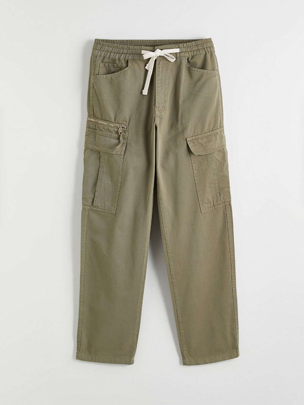 Haki Rahat Kalıp Erkek Kargo Pantolon