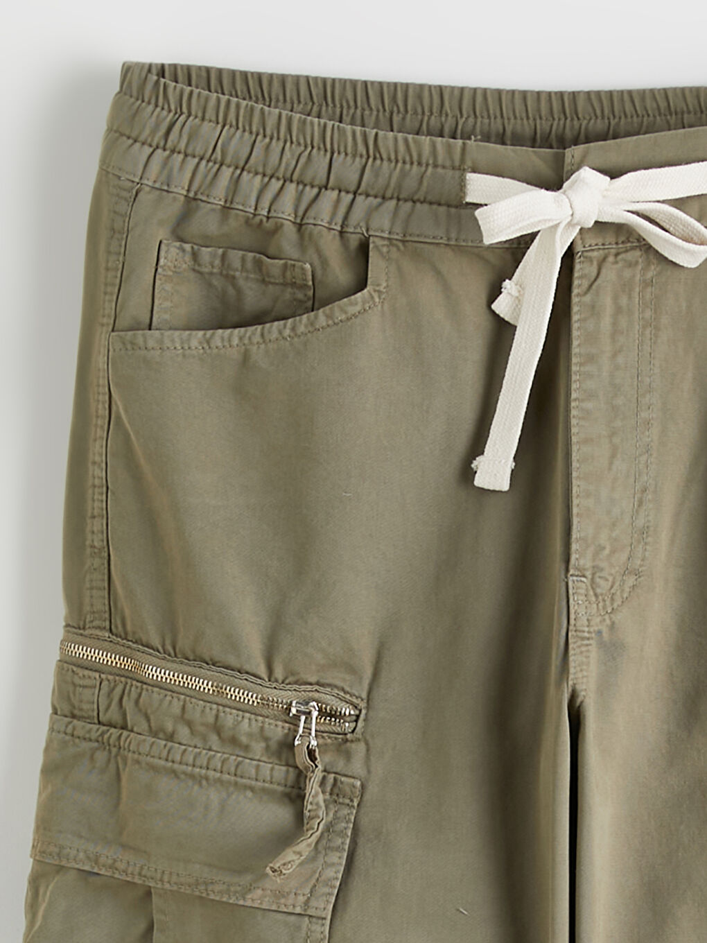 Haki Rahat Kalıp Erkek Kargo Pantolon-2