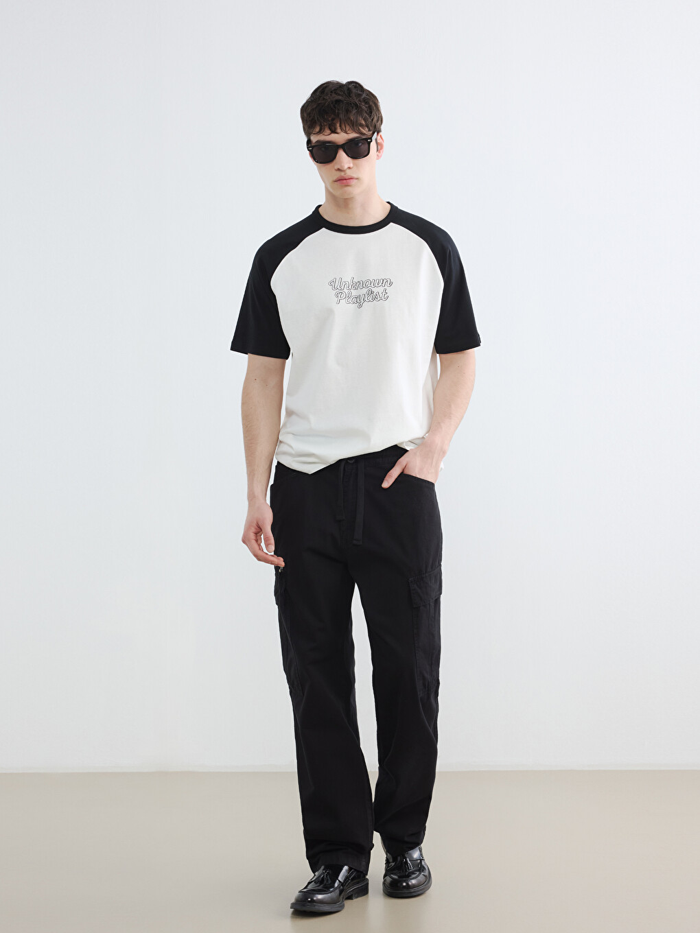 Relaxed Fit Gabardine Men's Cargo Trousers