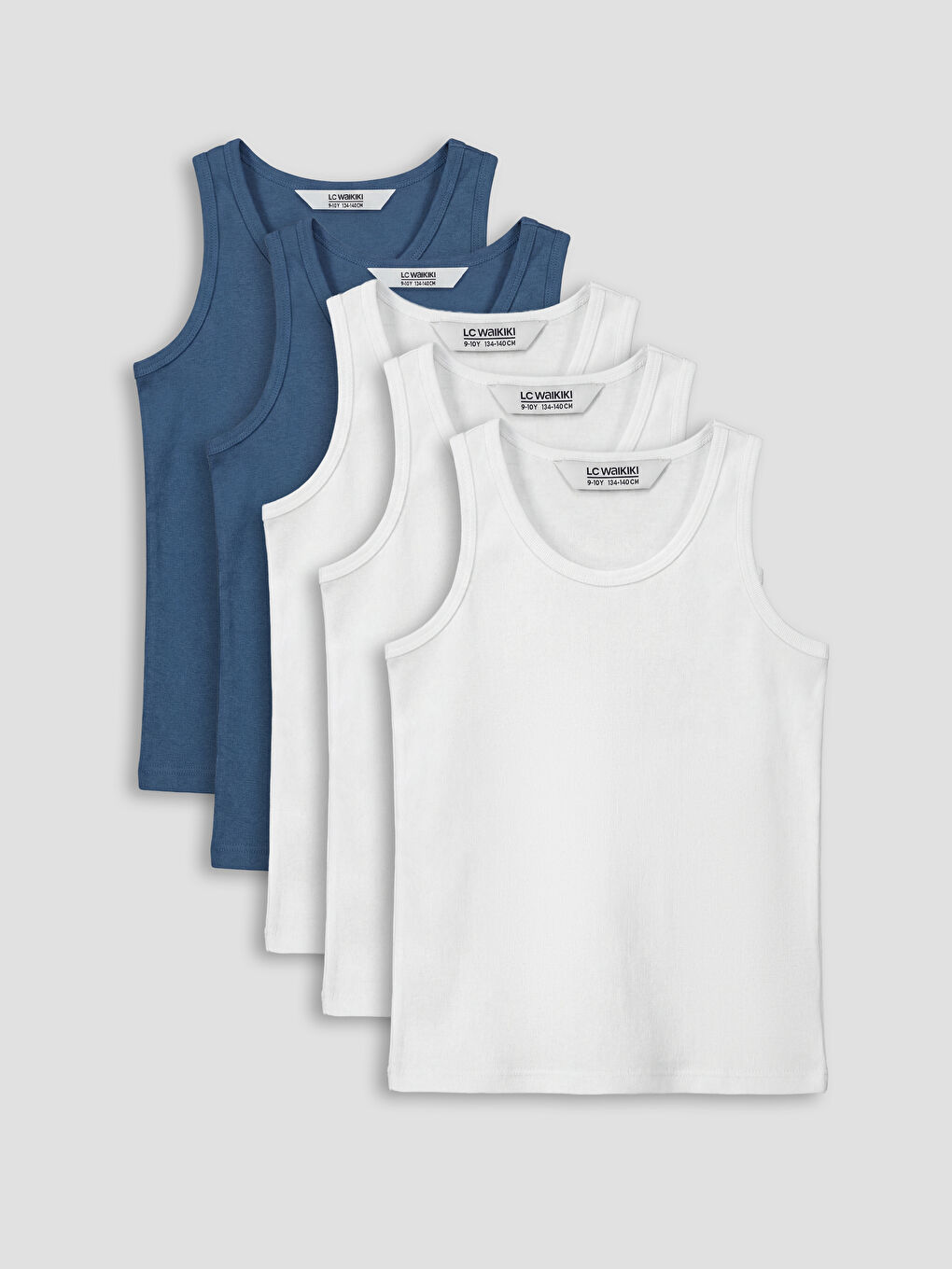 Crew Neck Boys' Vest 5 Pack