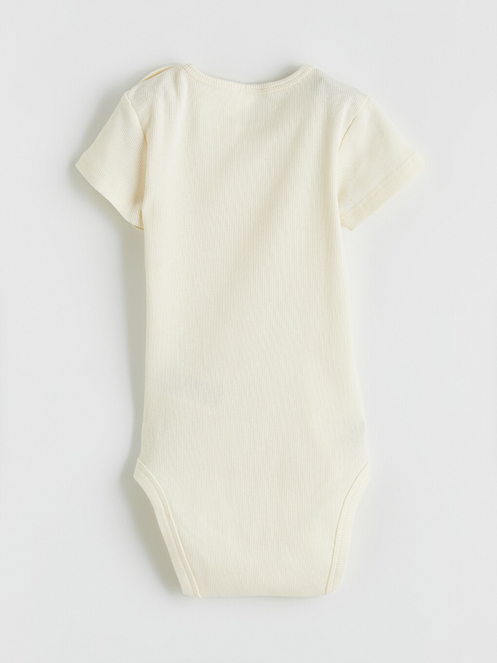 Ekru Bisiklet Yaka Erkek Bebek Çıtçıtlı Body-1