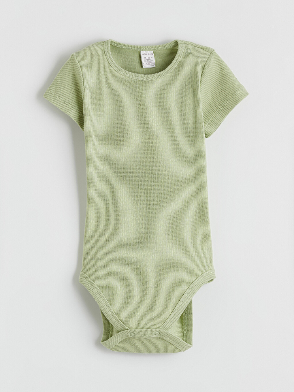 Yeşil Bisiklet Yaka Erkek Bebek Çıtçıtlı Body