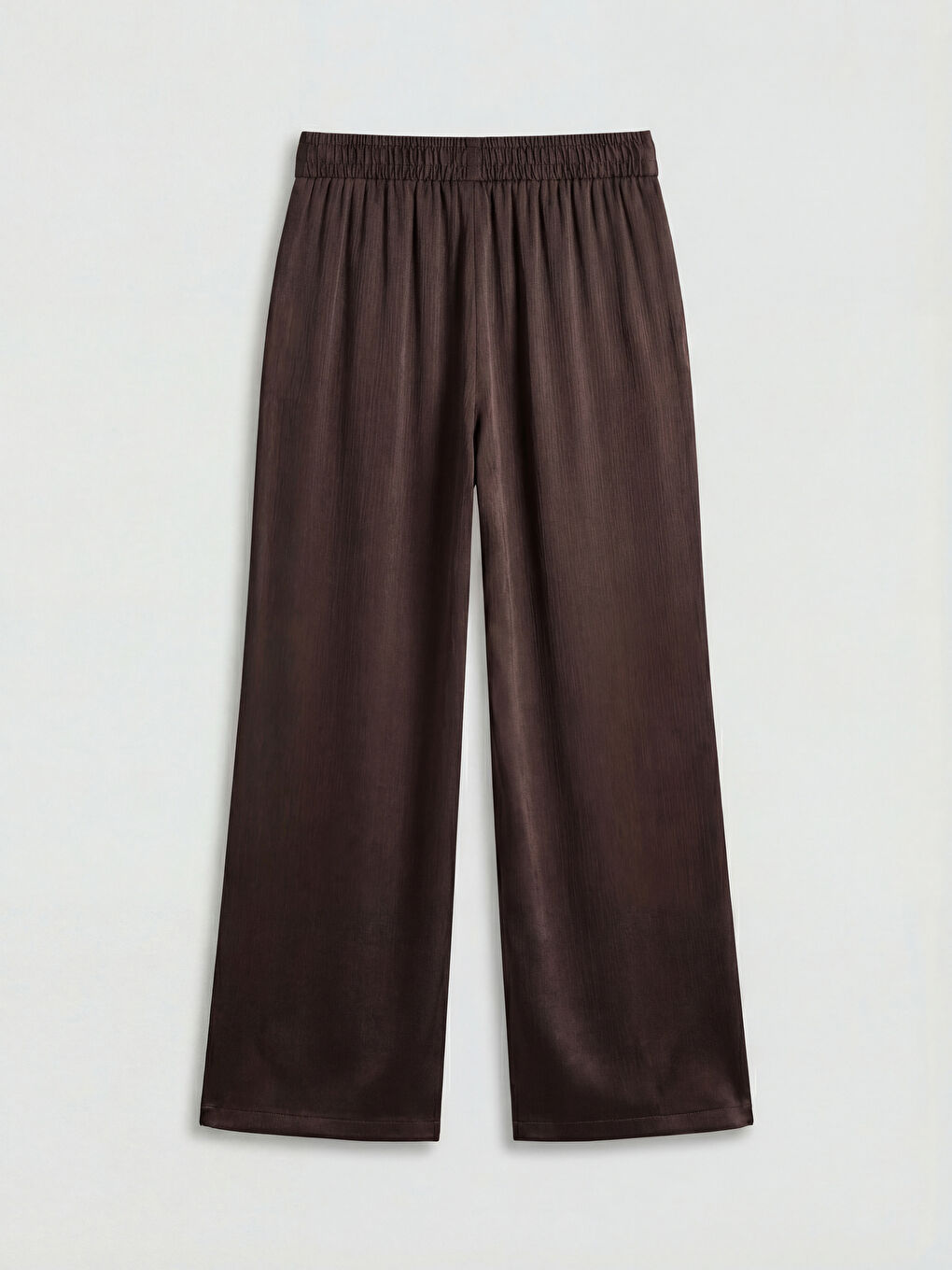 Kahverengi Beli Lastikli Dokulu Kadın Pantolon-1