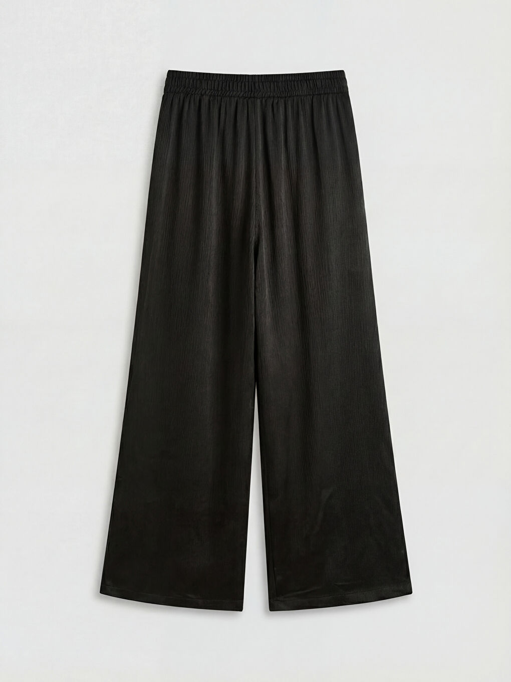 Siyah Beli Lastikli Dokulu Kadın Pantolon-1