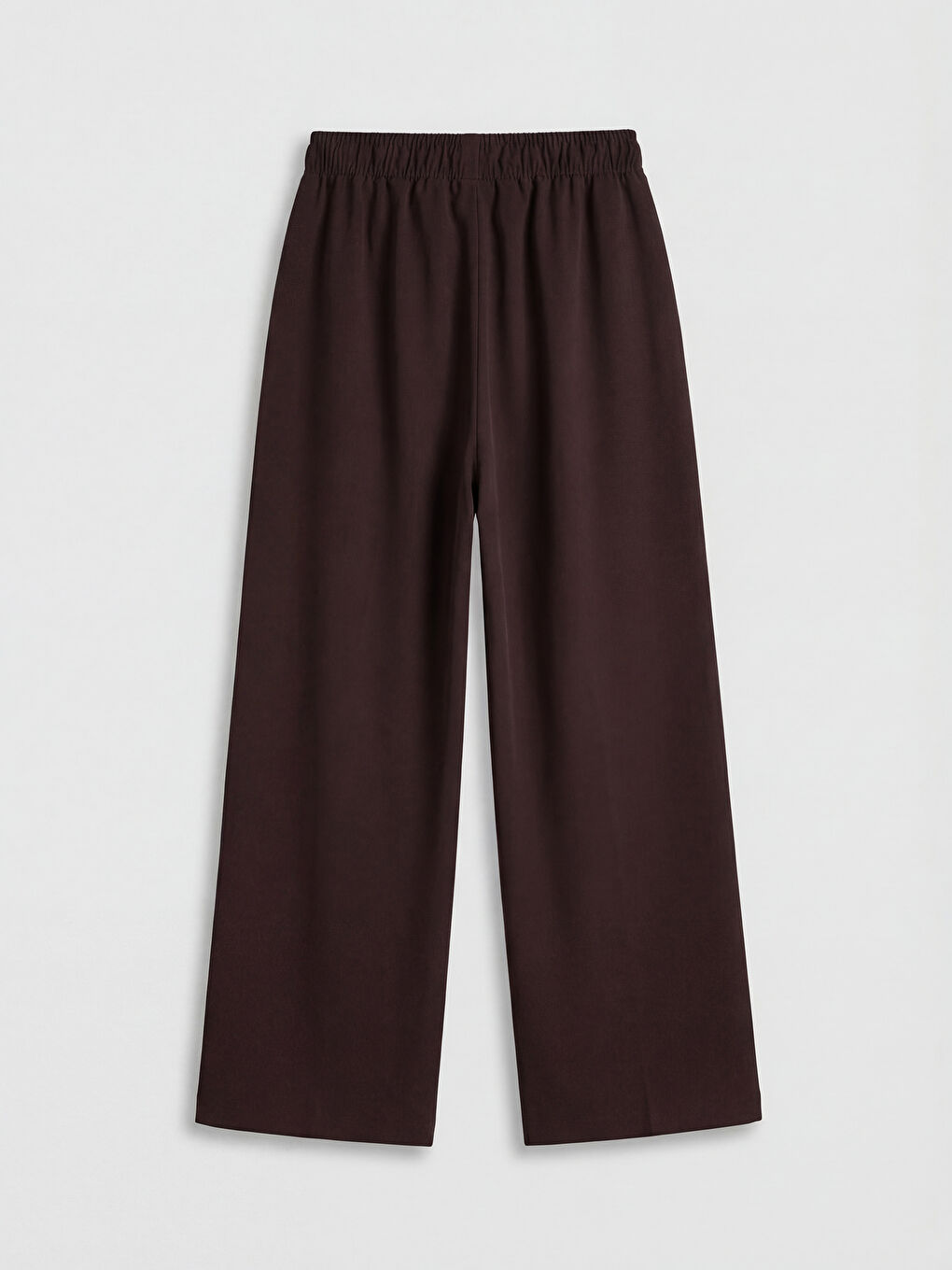 Kahverengi Beli Lastikli Kadın Pantolon-1